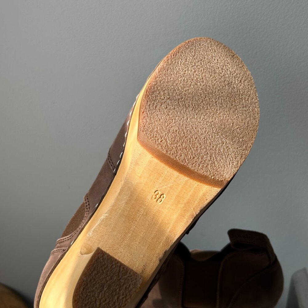 Swedish Hasbeens Toffel Clog Boots Size 38 - image 4